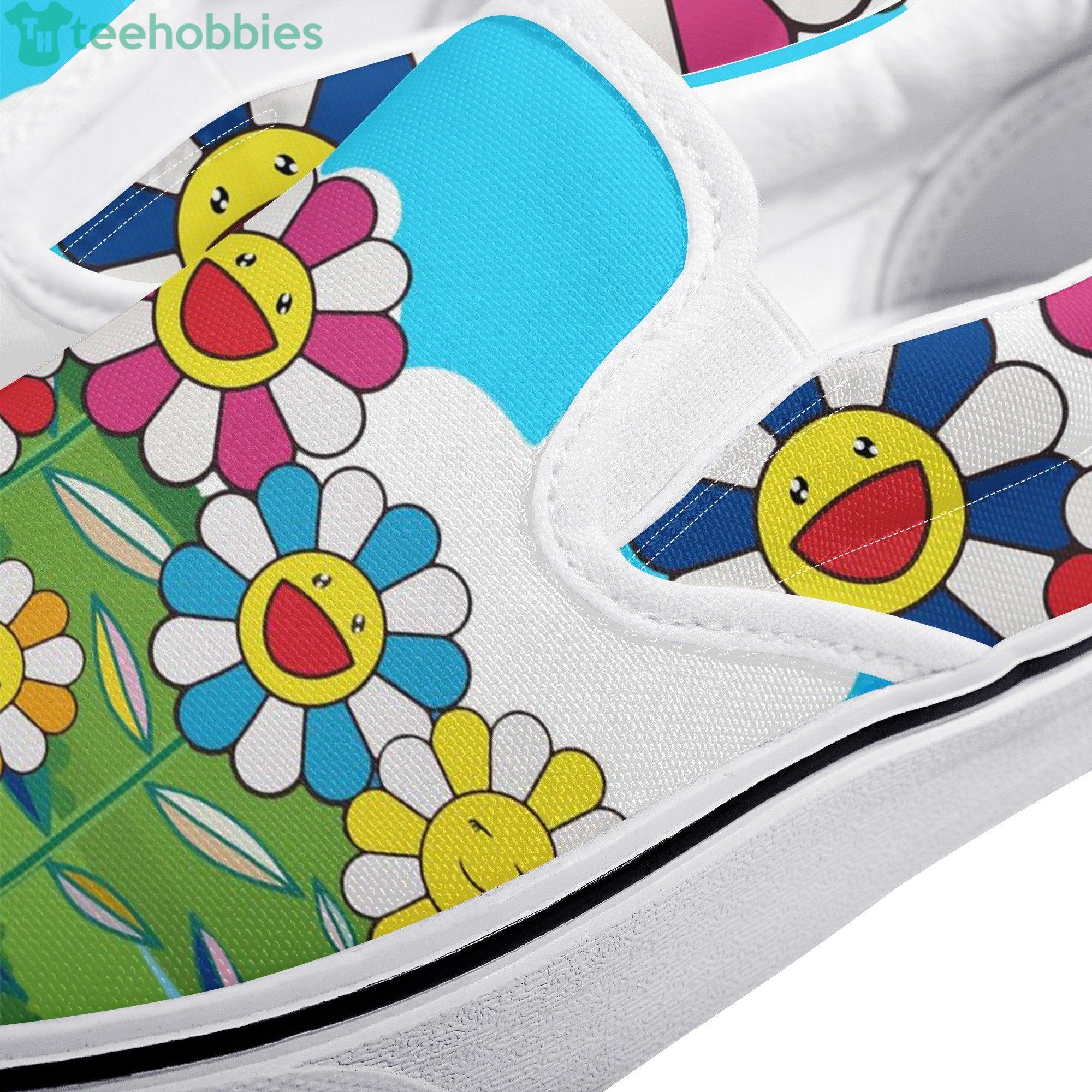 Takashi Murakami Sunflower Happy Flowers Slip On Shoes For Men And Women