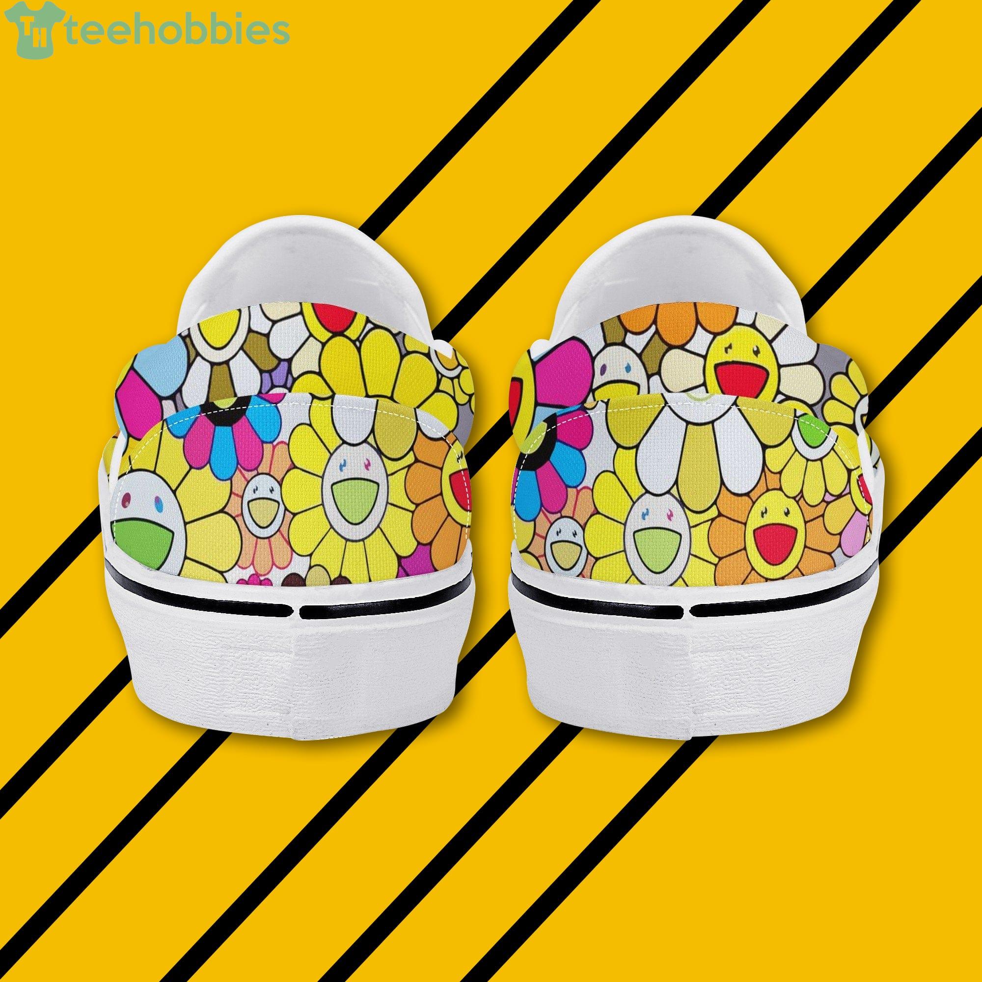 Takashi Murakami Rainbow Flower Sneakers - Custom Slip Ons