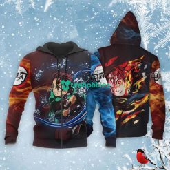Tanjiro All Over Printed 3D Shirt Custom Water and Sun Breathing Kimetsu Anime Fans Product Photo 2