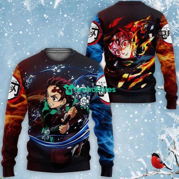 Tanjiro All Over Printed 3D Shirt Custom Water and Sun Breathing Kimetsu Anime Fans Product Photo 3