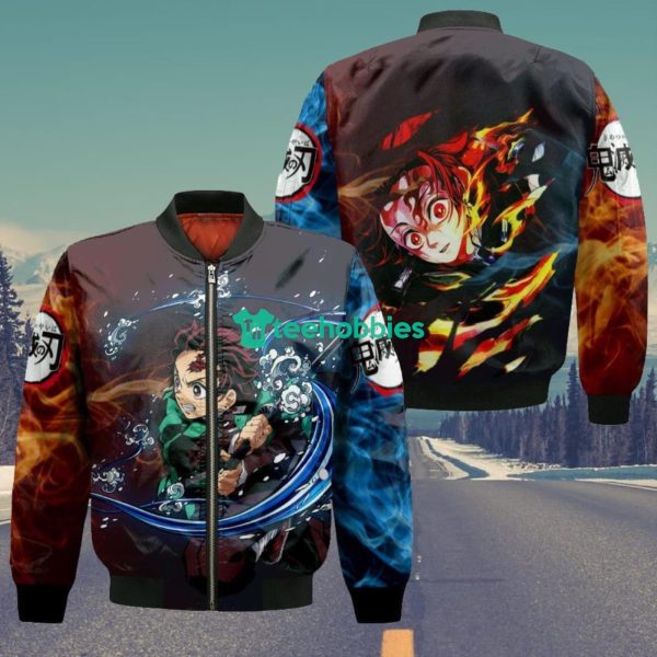 Tanjiro All Over Printed 3D Shirt Custom Water and Sun Breathing Kimetsu Anime Fans Product Photo 4