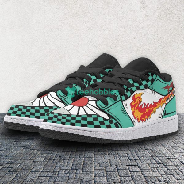 Tanjiro Demon Slayer Custom Anime Red Fire Low Air Jordan Top Shoesproduct photo 2