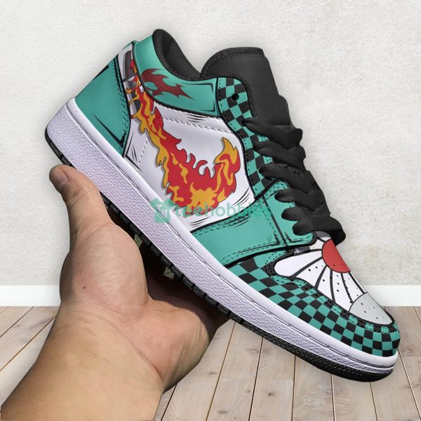 Tanjiro Demon Slayer Custom Anime Red Fire Low Air Jordan Top Shoesproduct photo 3