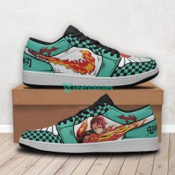 Tanjiro Demon Slayer Custom Anime Red Fire Low Air Jordan Top Shoesproduct photo 1