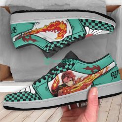 Tanjiro Demon Slayer Custom Anime Red Fire Low Air Jordan Top Shoesproduct photo 4