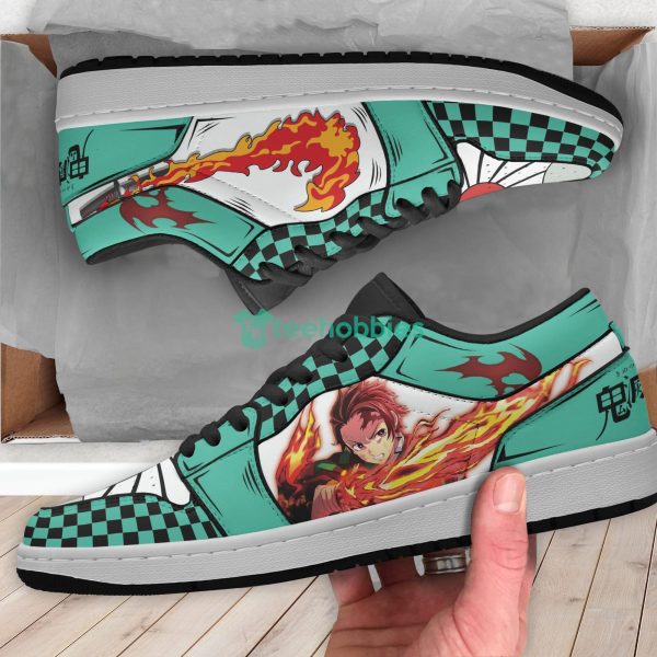 Tanjiro Demon Slayer Custom Anime Red Fire Low Air Jordan Top Shoesproduct photo 4