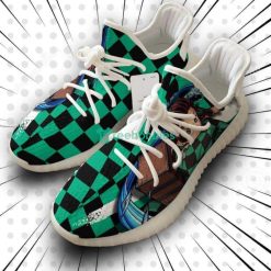 Tanjiro Kamado Custom Kimetsu No Yaiba Anime Yeezy Shoes For Fans Product Photo 1
