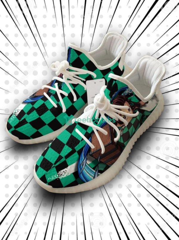 Tanjiro Kamado Custom Kimetsu No Yaiba Anime Yeezy Shoes For Fans Product Photo 1