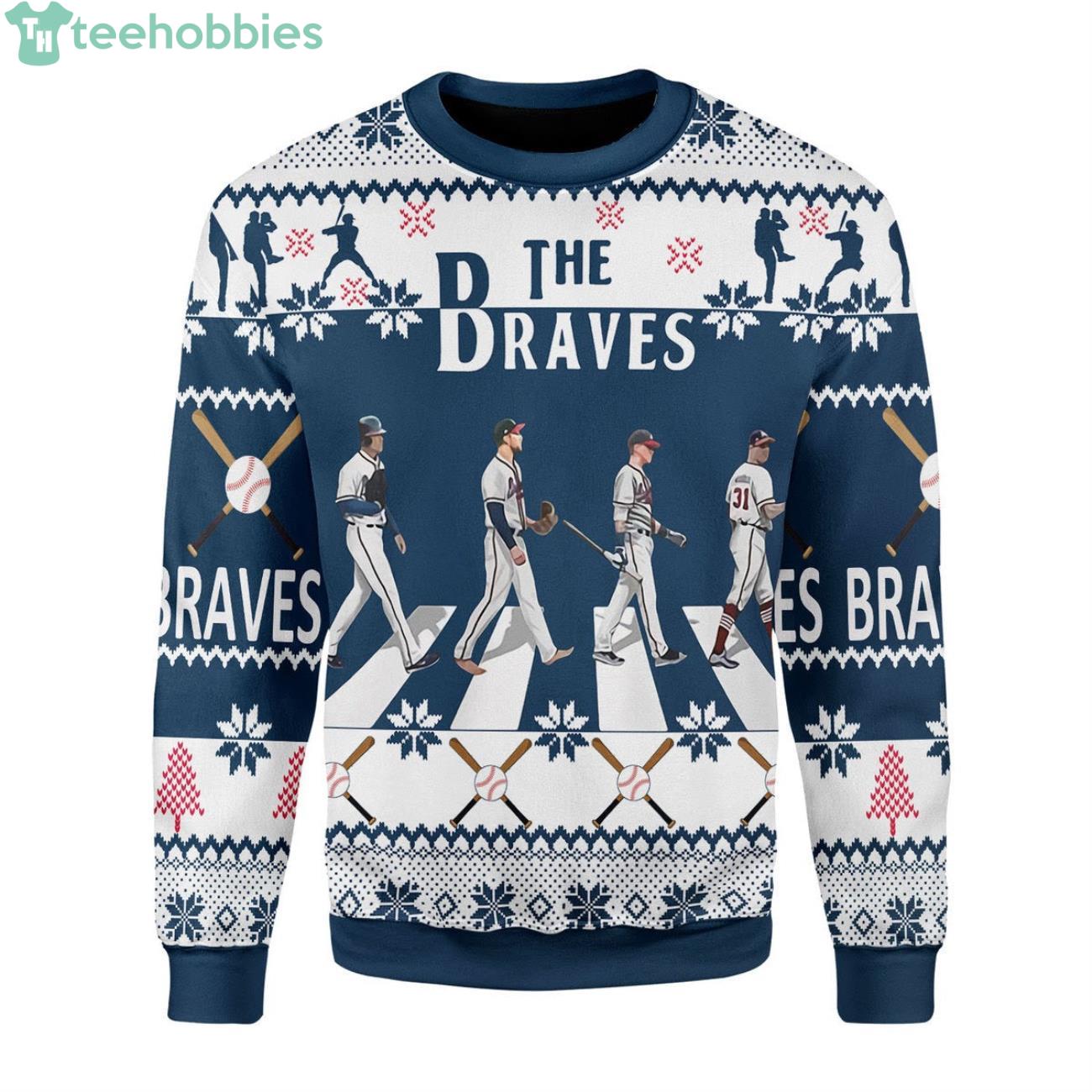 Atlanta Braves Players Abbey Road Ugly Christmas Sweater - Teeholly