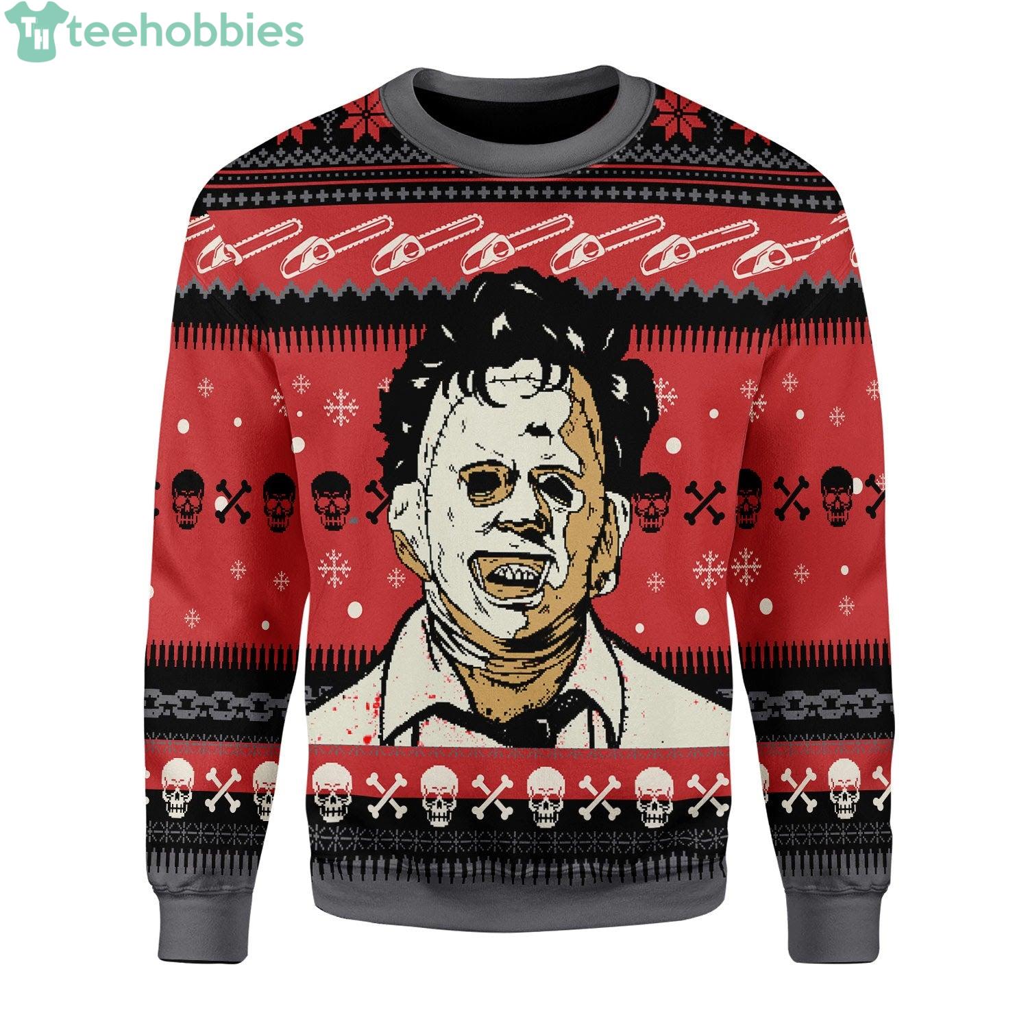 The Texas Chainsaw Massacre Ugly Christmas Sweater Product Photo 1 The Texas Chainsaw Massacre Ugly Christmas Sweater Product Photo 1