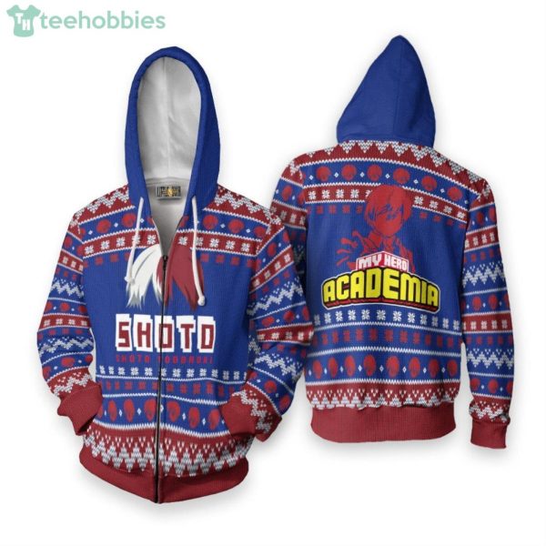Todoroki Shouto My Hero Academia Custom Ugly Christmas Sweater Hoodie Product Photo 2
