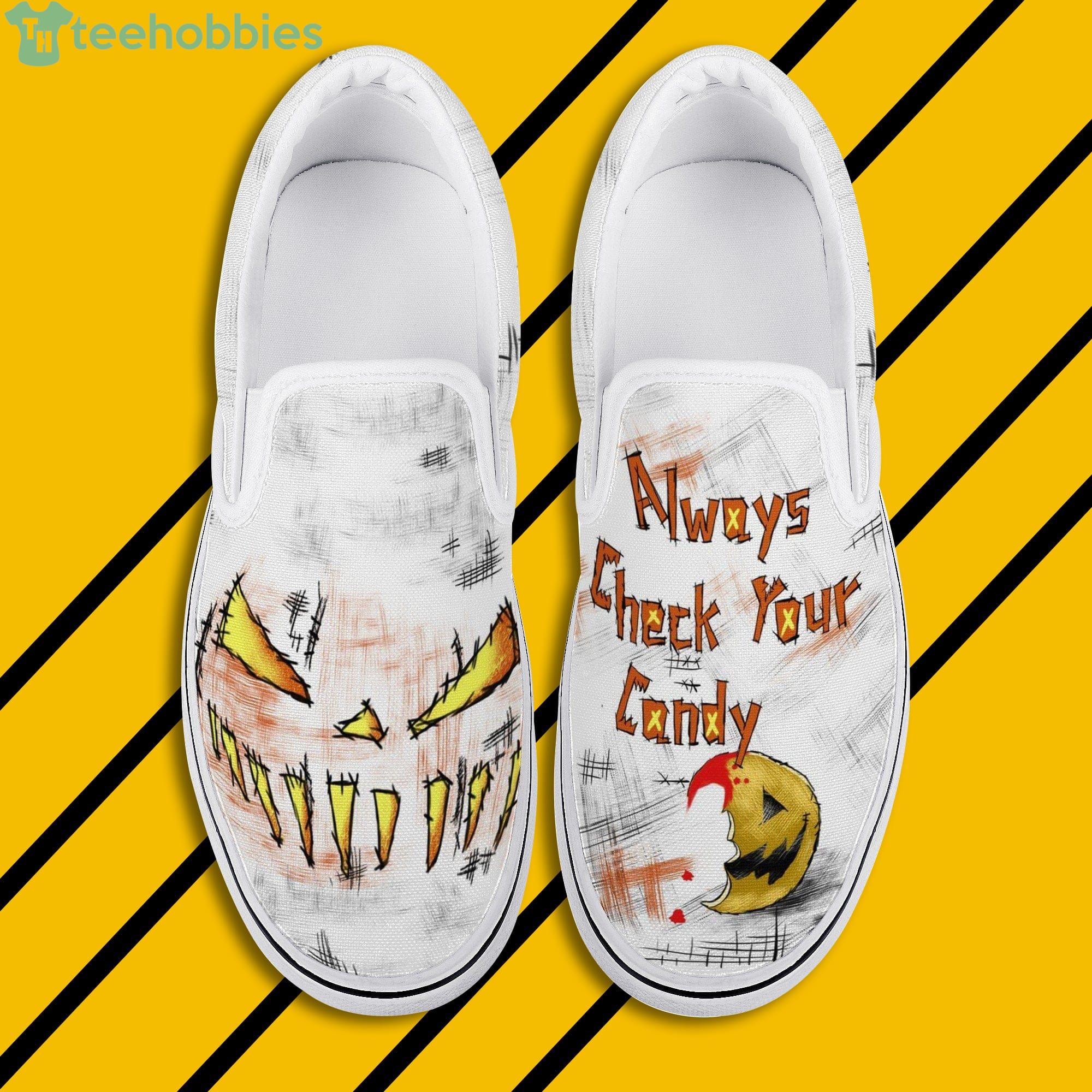 Trick r Treat Always Check Your Candy Slip On Shoes For Men And Women Product Photo 1