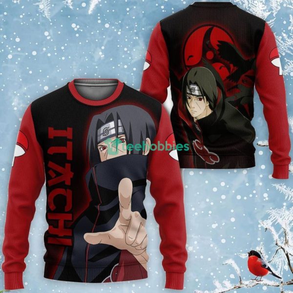 Uchiha Itachi All Over Printed 3D Shirt Sharingan Eyes Anime Fans Product Photo 2