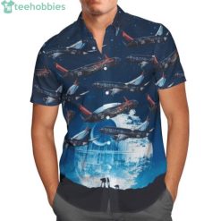 United Airlines Star Wars Boeing 737-824 Hawaiian Shirtproduct photo 1
