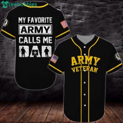 United States My Favorite Army Calls Me Army Veteran Jersey Baseball Shirt Product Photo 1