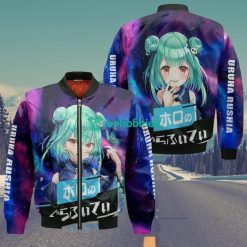 Uruha Rushia All Over Printed 3D Shirt Holo Graffiti Custom Anime Fans image Uruha Rushia All Over Printed 3D Shirt Holo Graffiti Custom Anime Fans Product Photo 4