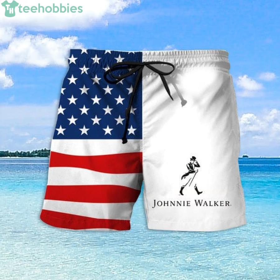 USA Flag 4th Of July Johnnie Walker Happy Summer Hawaiian Shorts Product Photo 1 USA Flag 4th Of July Johnnie Walker Happy Summer Hawaiian Shorts Product Photo 1