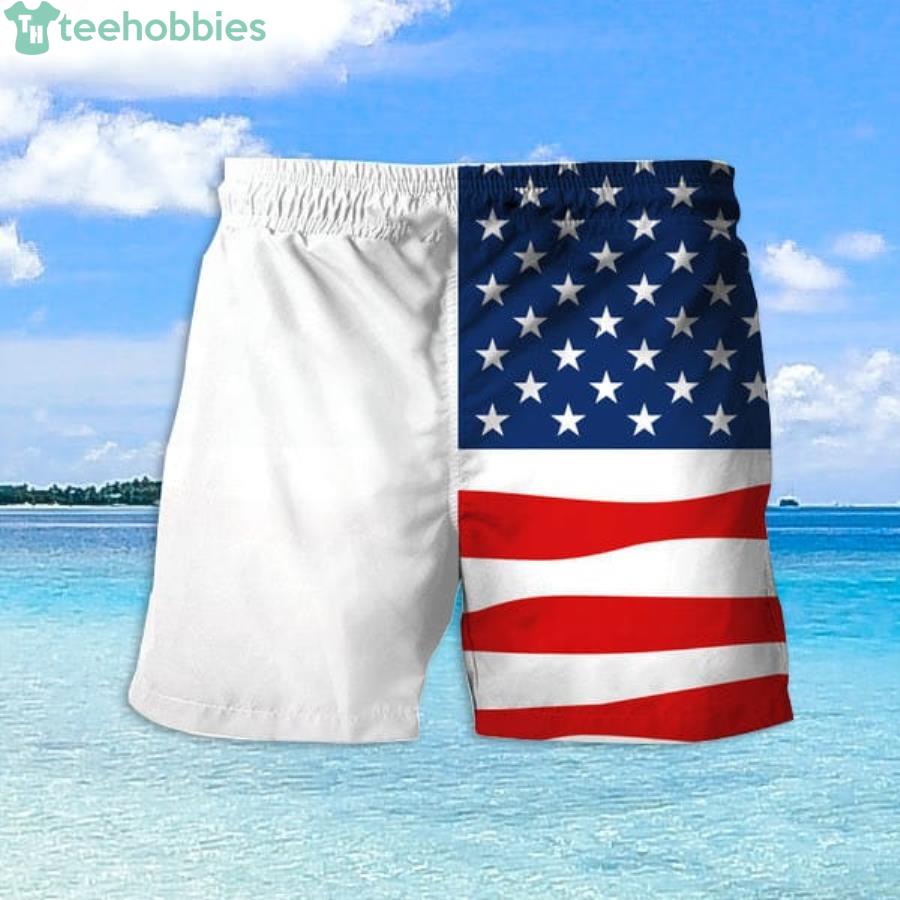 USA Flag 4th Of July Natural Light Happy Summer Hawaiian Shorts image USA Flag 4th Of July Natural Light Happy Summer Hawaiian Shorts Product Photo 2