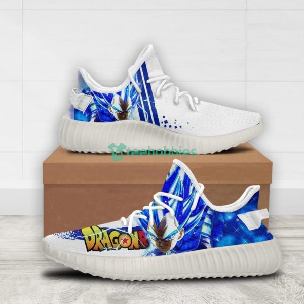 Vegeta Super Saiyan Blue Custom Dragon Ball Z Anime Yeezy Shoes For Fans Product Photo 2