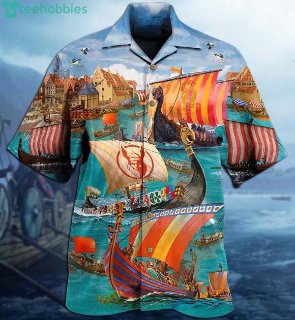 Viking Sail Let War Hawaiian Shirtproduct photo 1