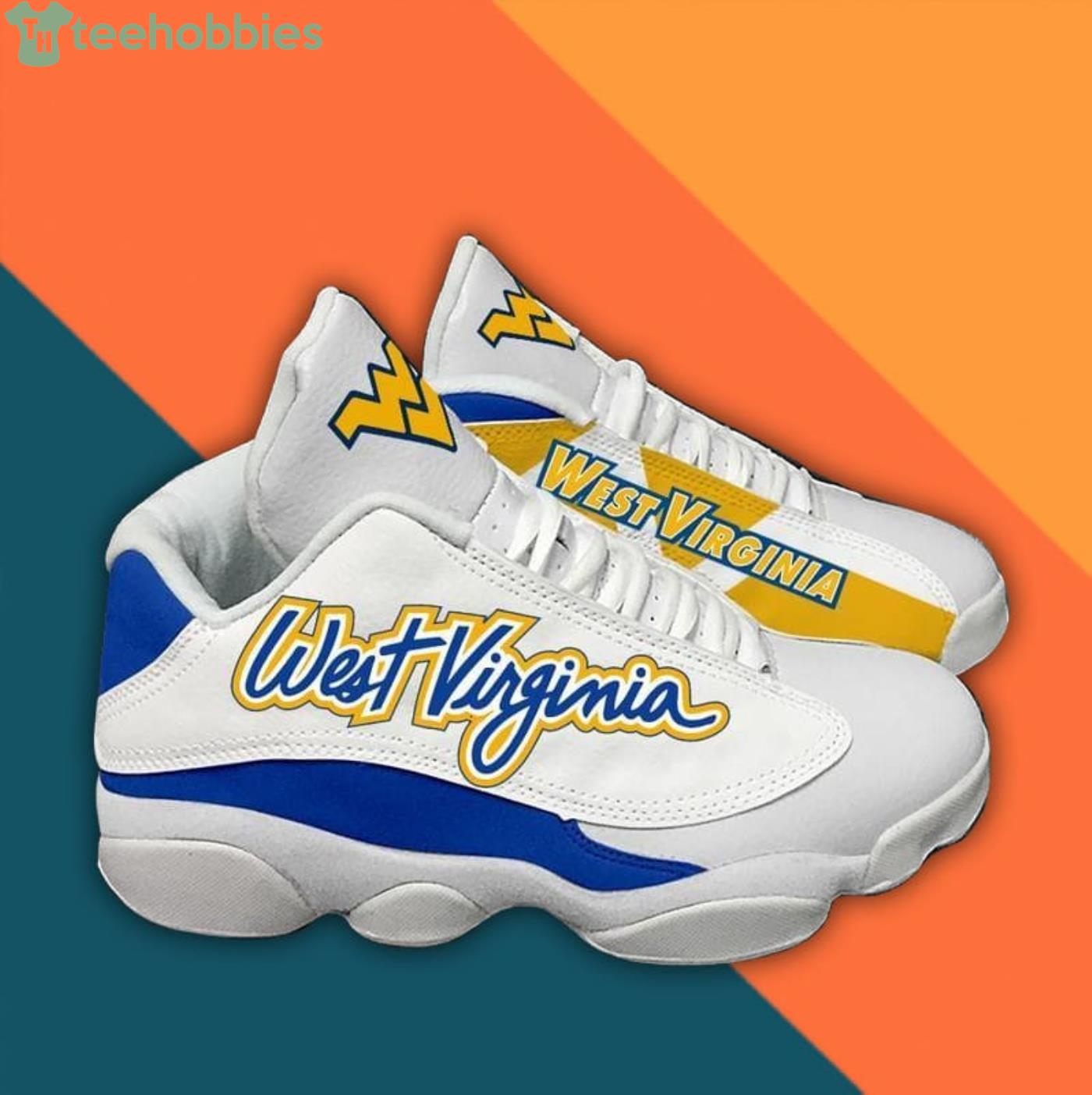 West Virginia Air Jordan 13 Sneaker Shoes image West Virginia Air Jordan 13 Sneaker Shoes Product Photo 2