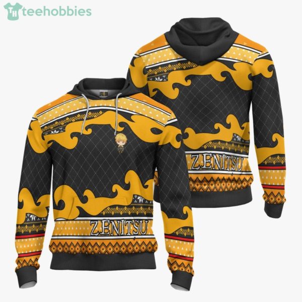 Zenitsu Agatsuma Custom Demon Slayer Anime Fans Ugly Christmas Sweater Hoodie Product Photo 3