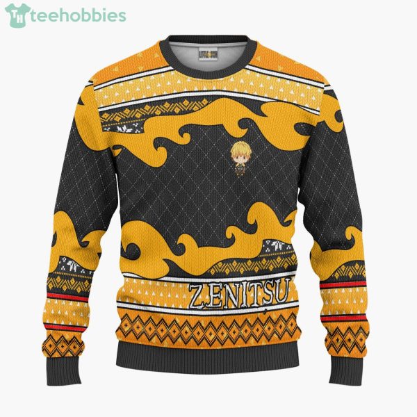Zenitsu Agatsuma Custom Demon Slayer Anime Fans Ugly Christmas Sweater Hoodie Product Photo 1