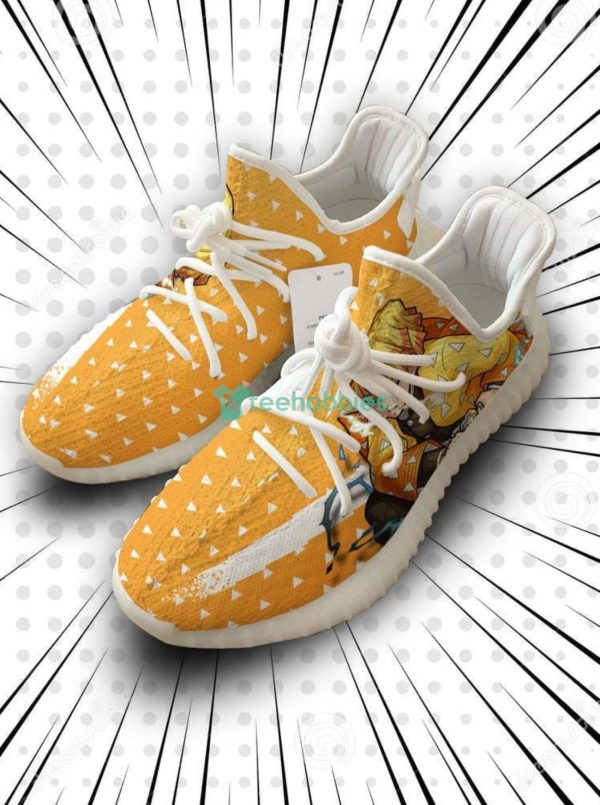 Zenitsu Agatsuma Custom Kimetsu No Yaiba Anime Yeezy Shoes For Fans Product Photo 1