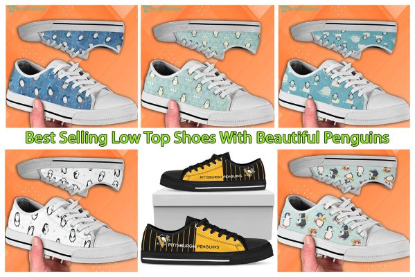 Best Selling Low Top Shoes With Beautiful Penguins