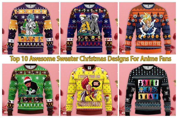 Top 10 Awesome Sweater Christmas Designs For Anime Fans