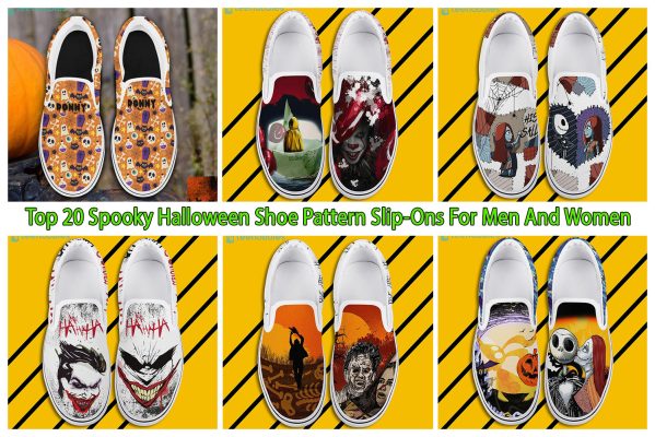 Top 20 Spooky Halloween Shoe Pattern Slip-Ons For Men And Women