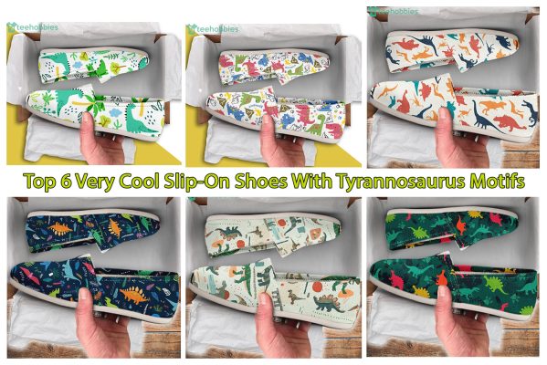 Top 6 Very Cool Slip-On Shoes With Tyrannosaurus Motifs