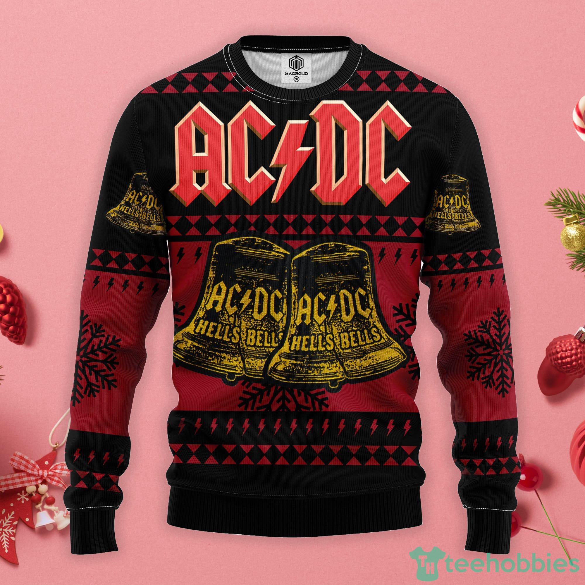 Acdc Hells Bell Hells Bells Christmas Gift Ugly Christmas Sweater Product Photo 1