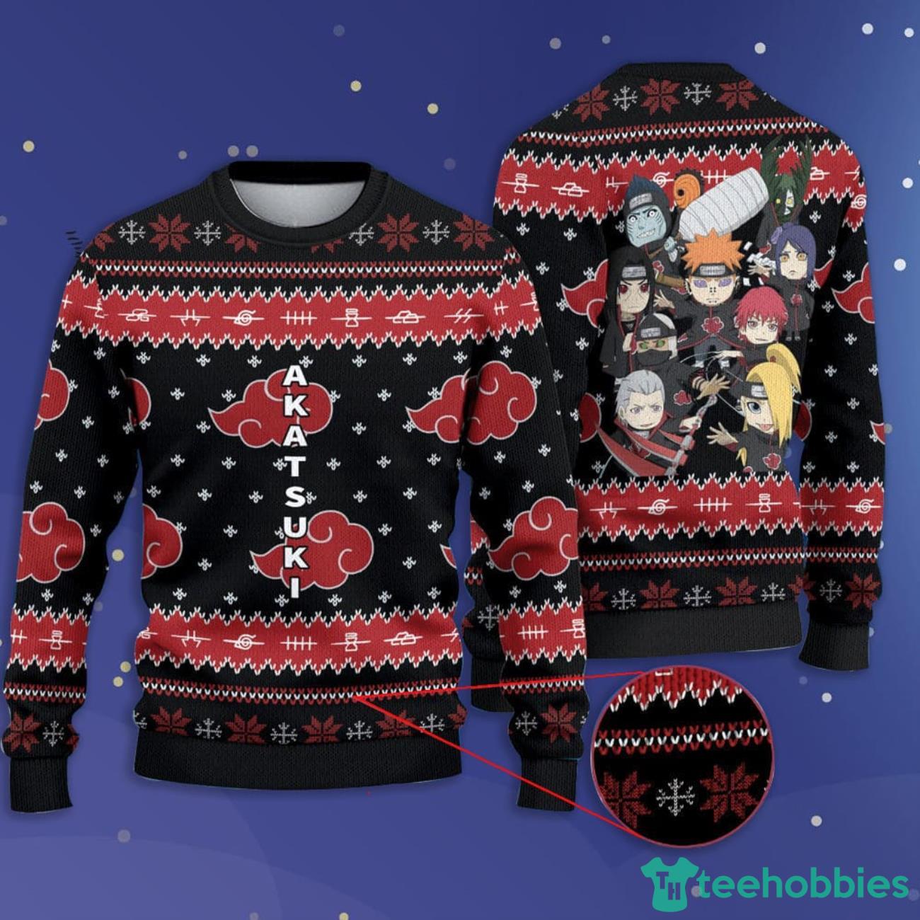 Akatsuki Anime Gift Ugly Christmas Sweater Product Photo 1