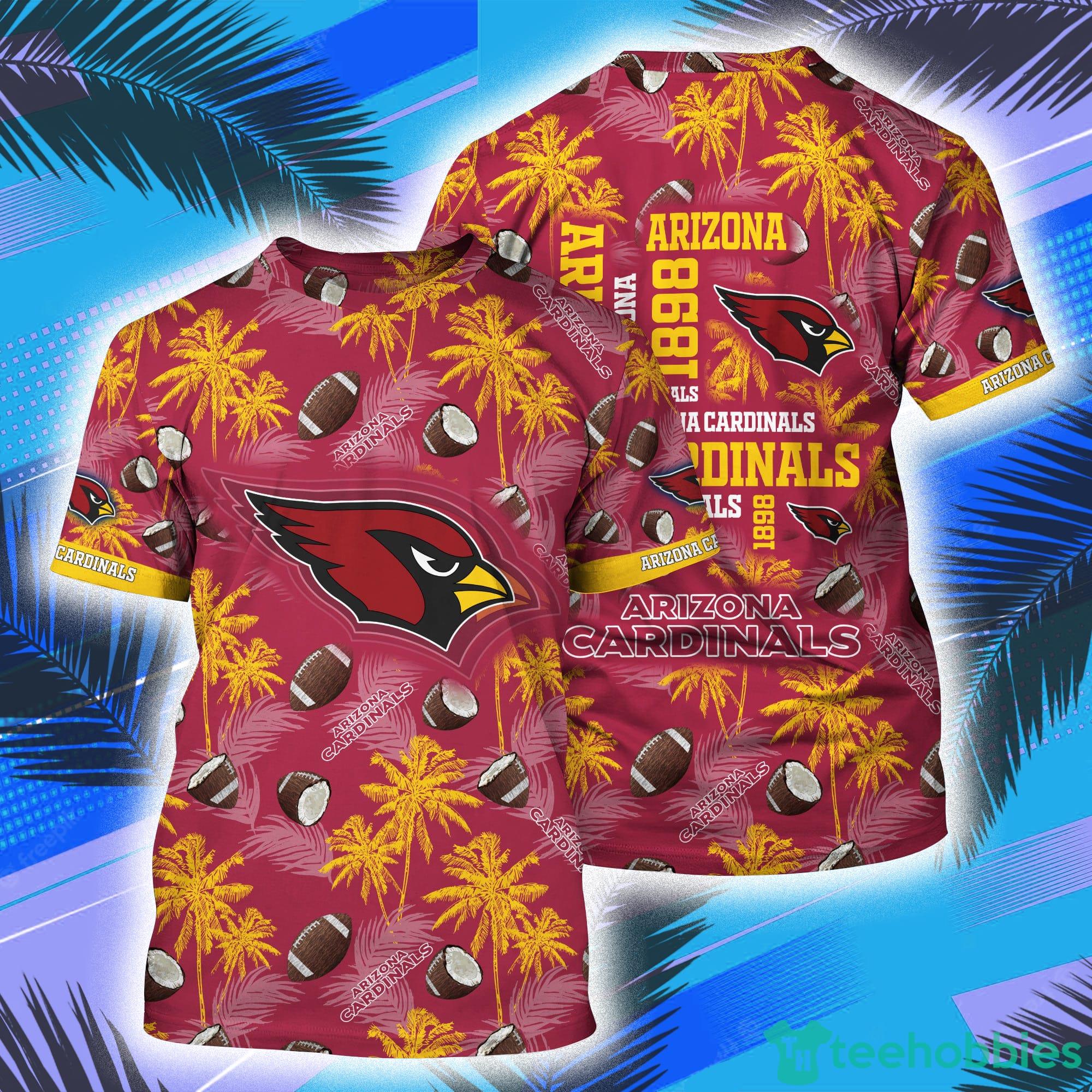 Arizona Cardinals NFL And Hawaii Style All Over Print 3D T-Shirt Product Photo 1