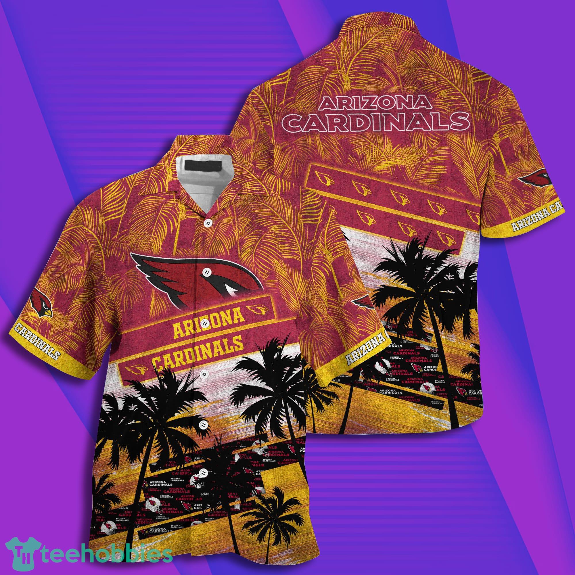 Arizona Cardinals NFL And Tropical Pattern Combo Summer Hawaiian Shirt And Pants Product Photo 1
