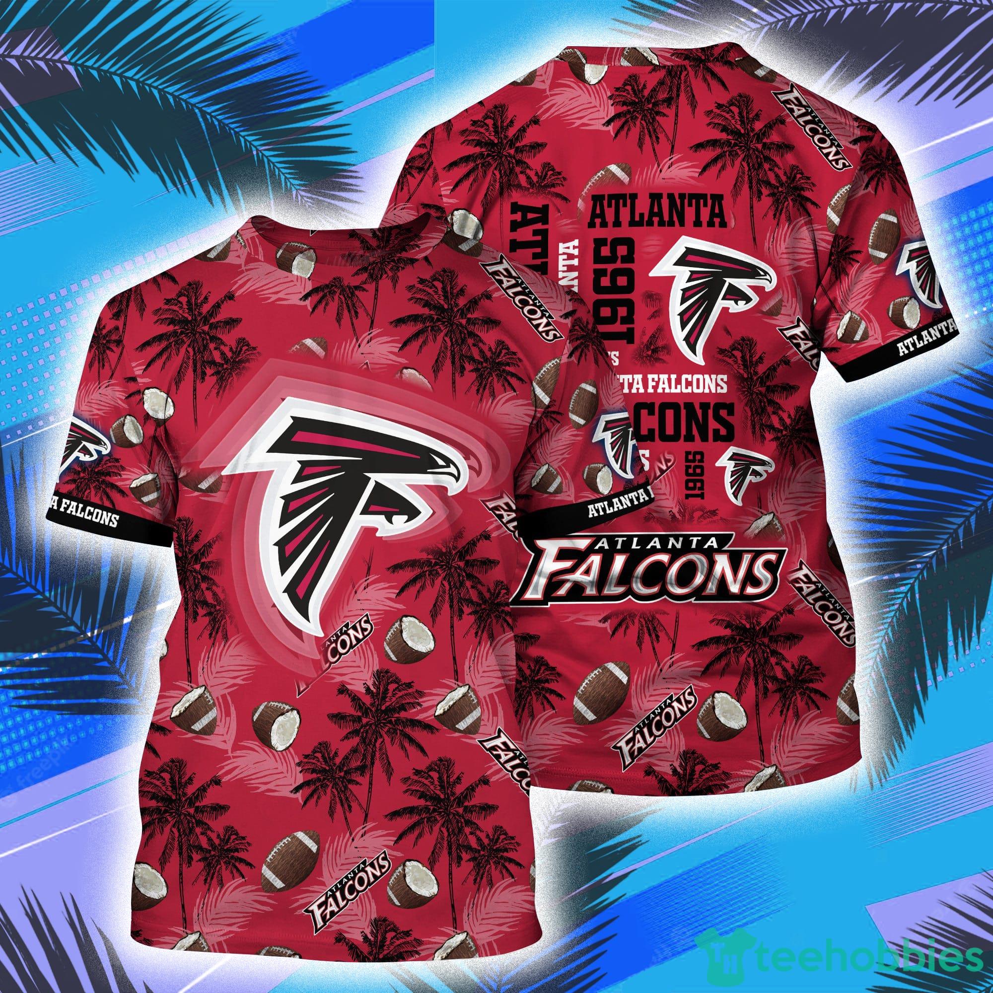 Atlanta Falcons NFL And Palm Trees Pattern All Over Print 3D T-Shirt Product Photo 1