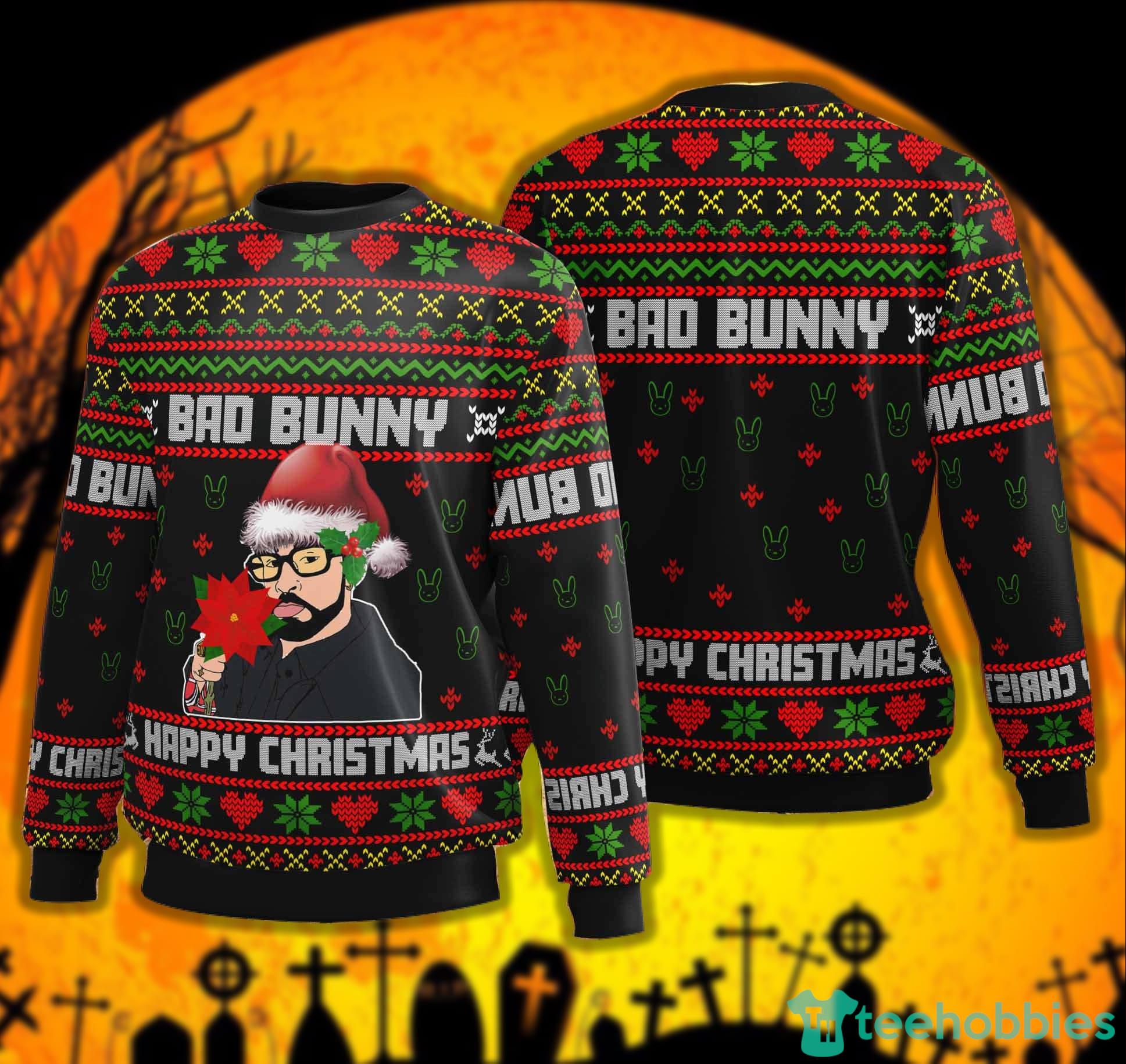 Funny Bad Bunny Ugly Christmas Sweaters For Men