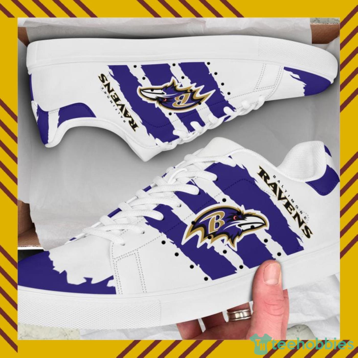 Baltimore Ravens NFL Black And White Skate Shoes Product Photo 1