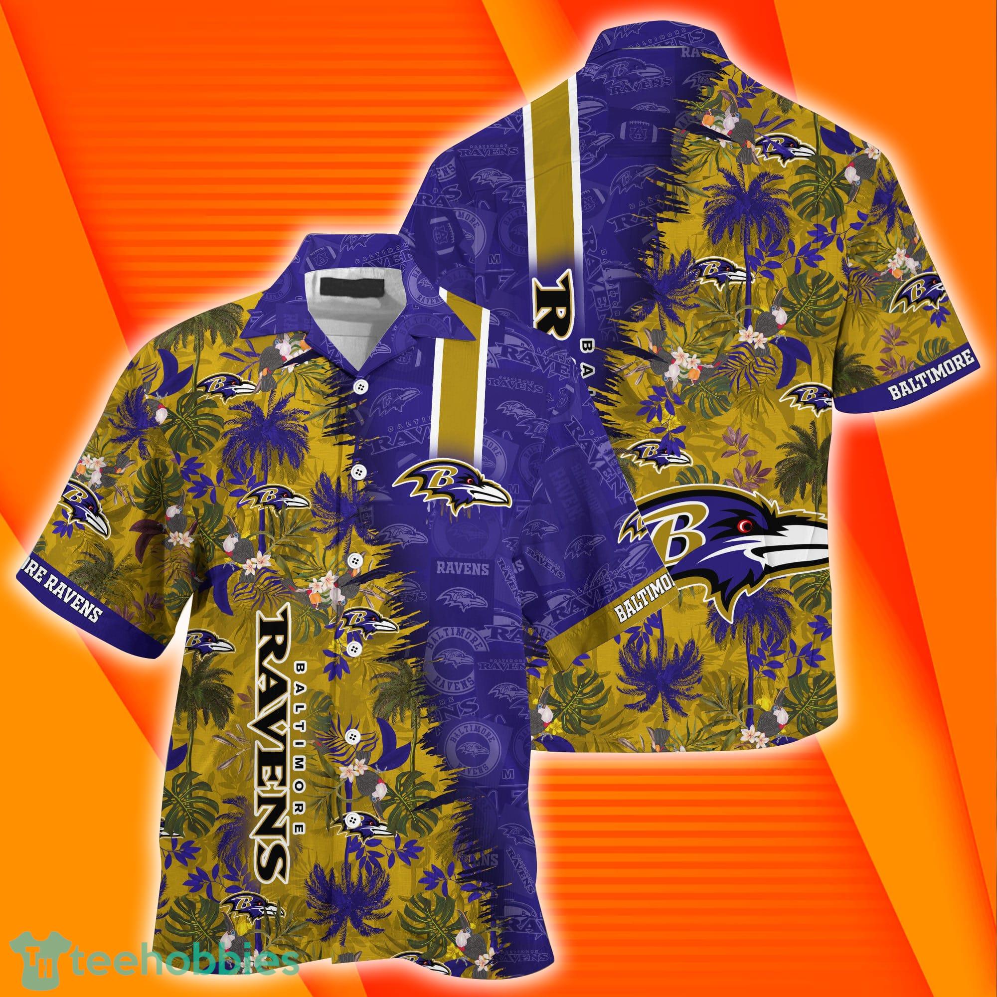 Baltimore Ravens NFL Combo Summer Hawaiian Shirt And Pants Product Photo 1