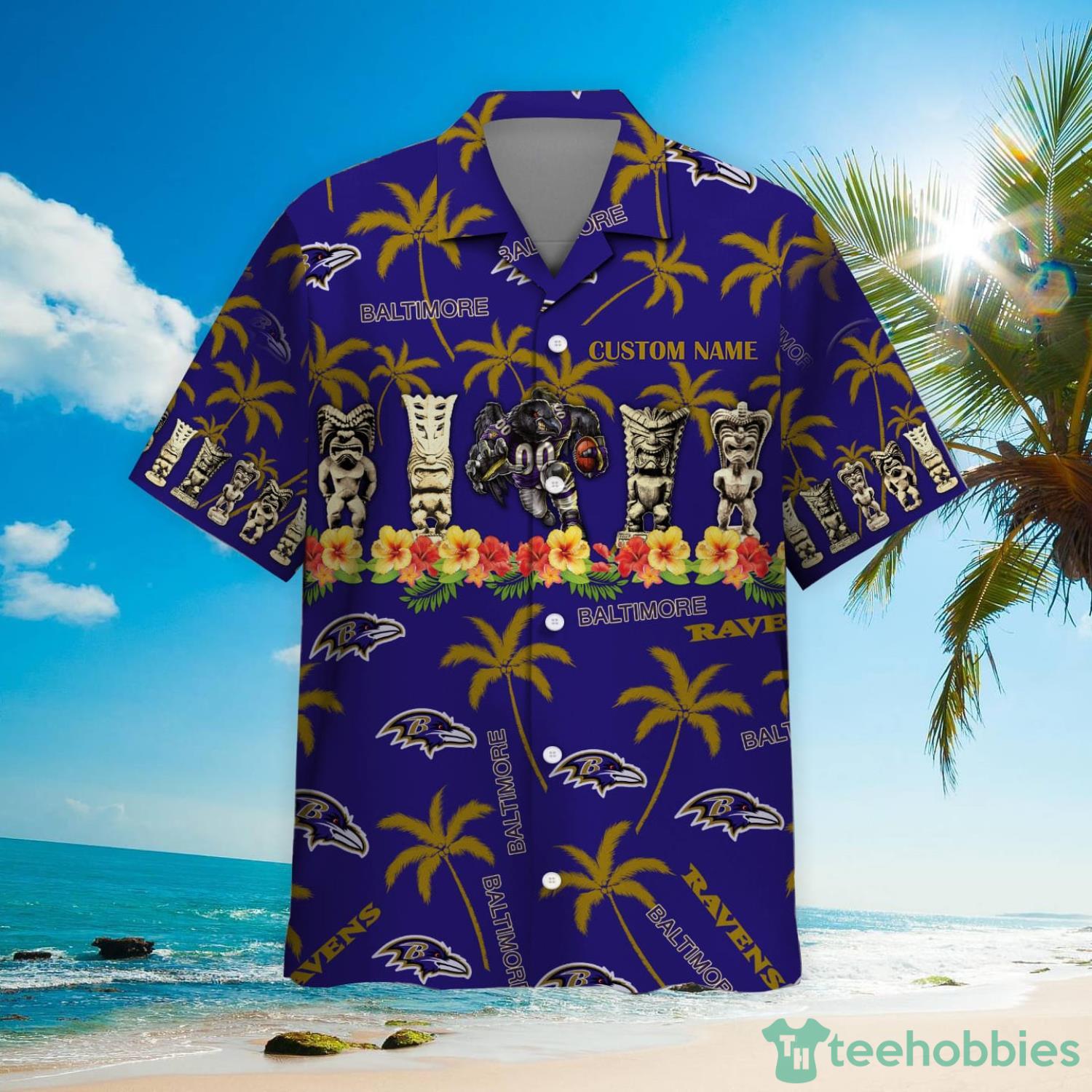 BaltIron Maidenore Ravens Custom Name Hawaiian Shirt Product Photo 3