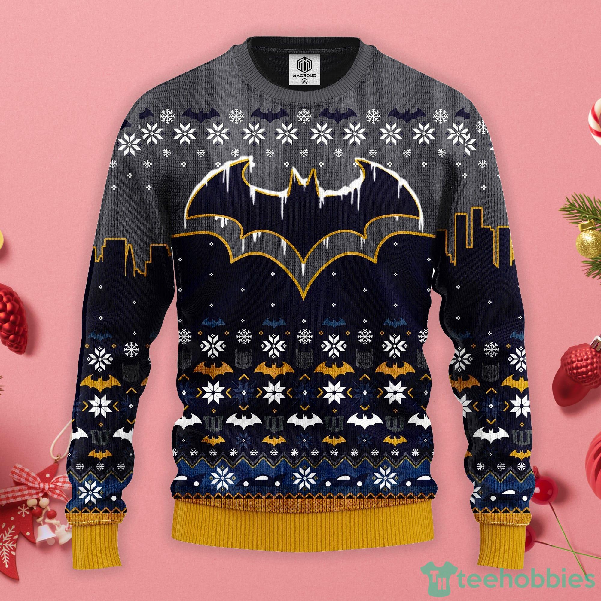 Batman Movie Lover Christmas Gift Ugly Christmas Sweater Product Photo 1
