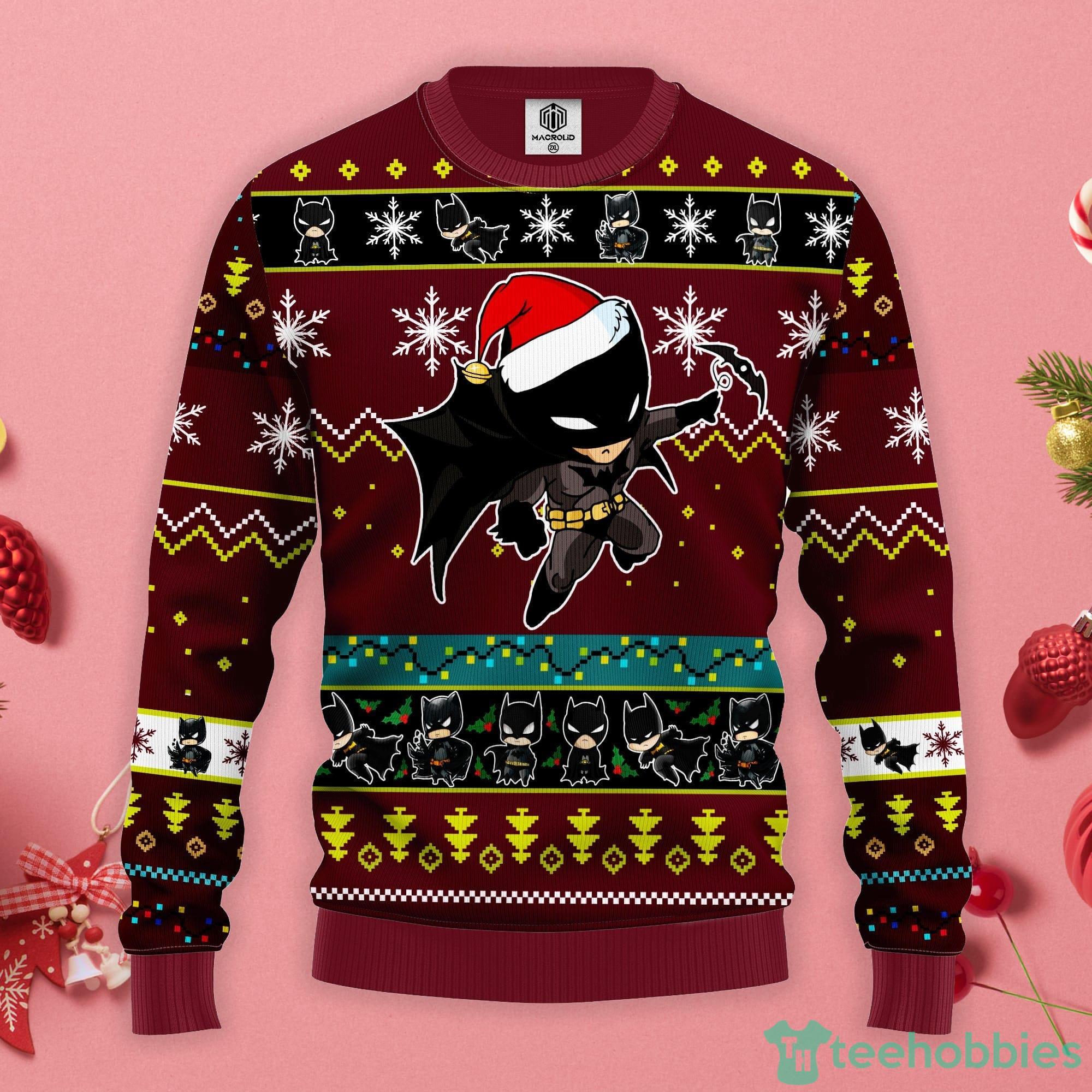 Batman Santa Christmas Gift Ugly Christmas Sweater Product Photo 1
