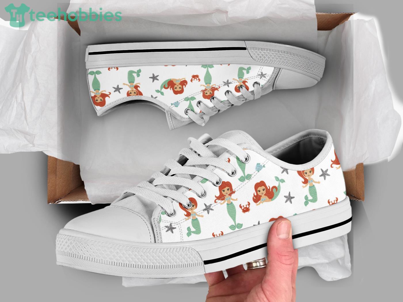 Beatiful Mermaid Pattern Low Top Shoes Product Photo 1