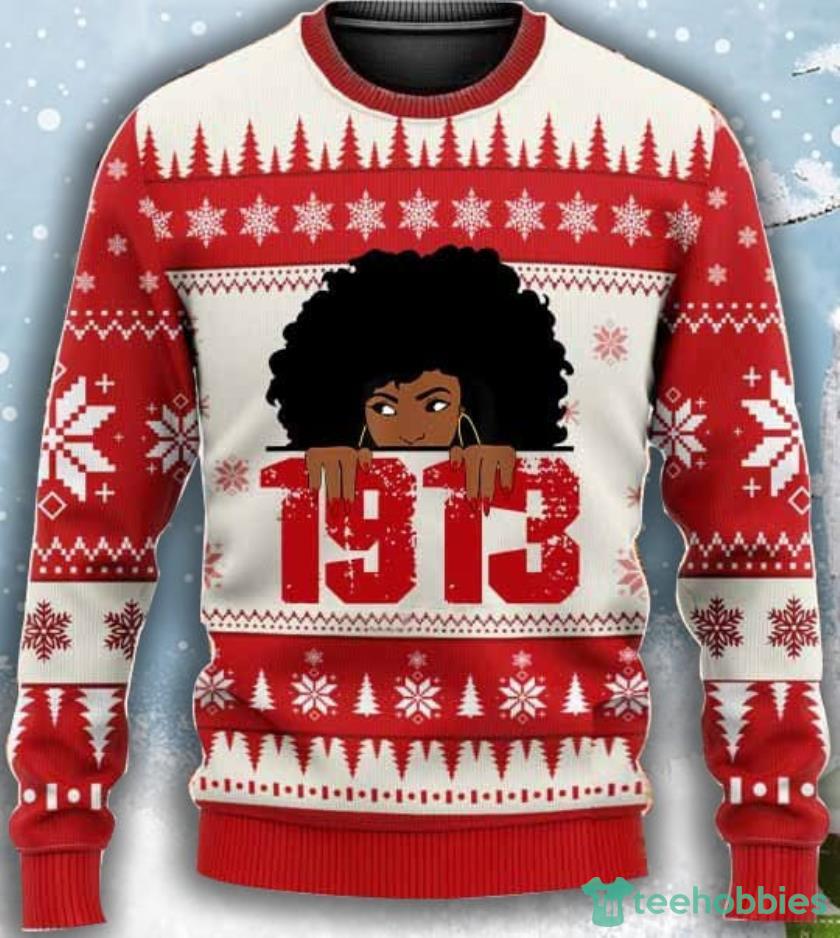 Black Woman 1913 Christmas Gift Ugly Christmas Sweater Product Photo 1 Black Woman 1913 Christmas Gift Ugly Christmas Sweater Product Photo 1