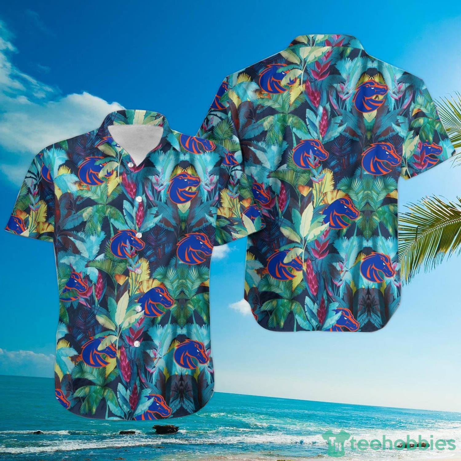 Boise State Broncos Floral Tropical Hawaiian Shirt Product Photo 3