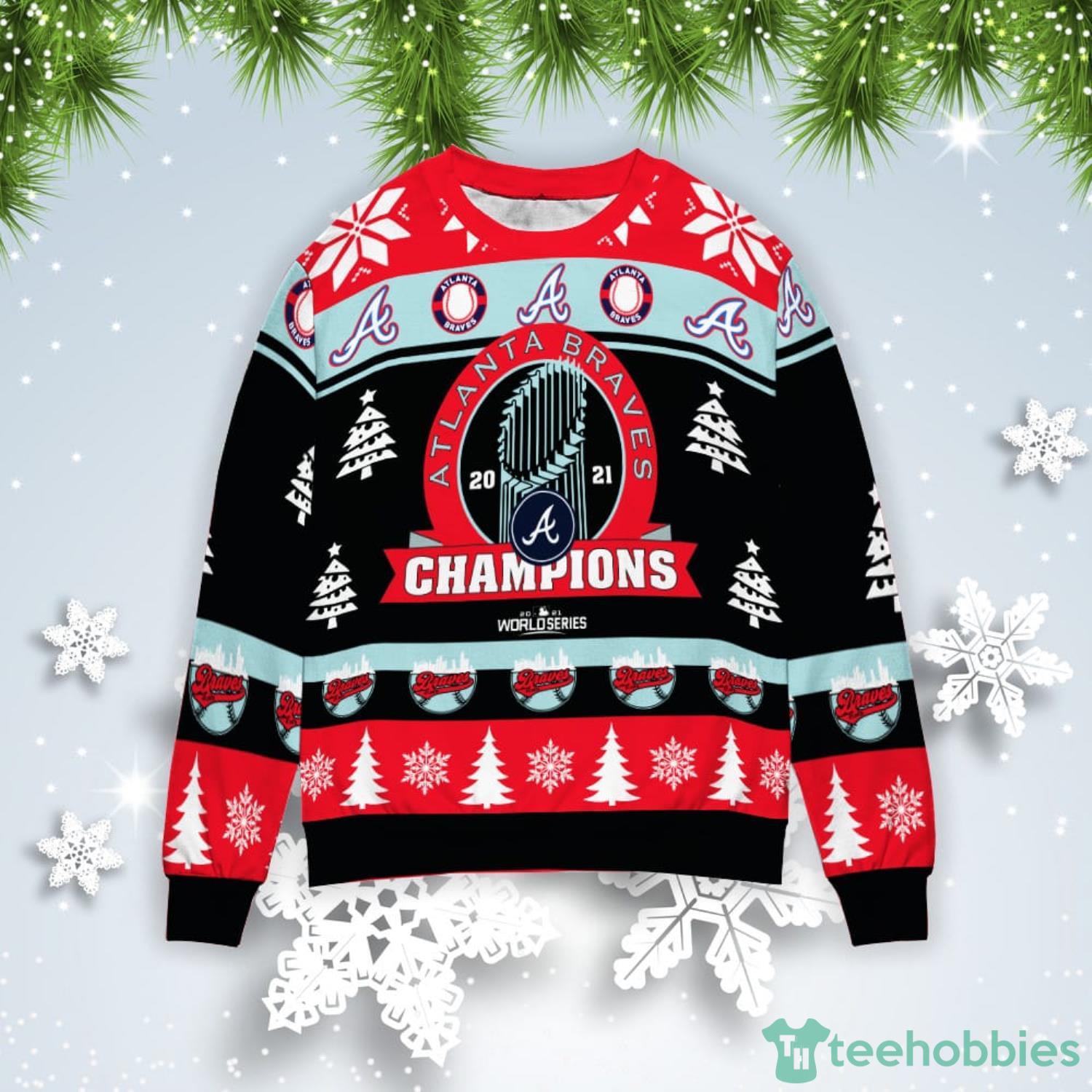 Braves World Series 2021 Christmas Gift Ugly Christmas Sweater Product Photo 1