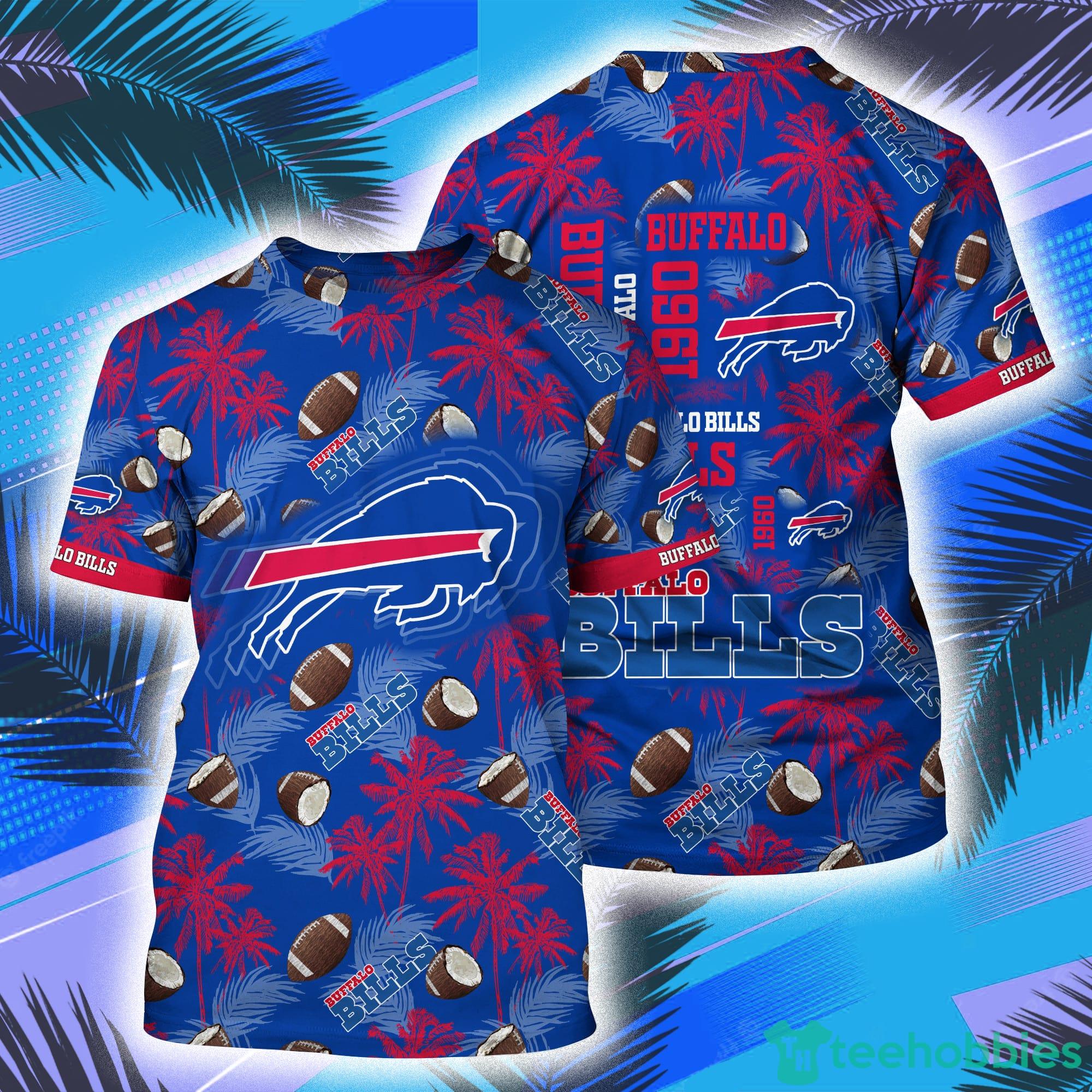 Buffalo Bills NFL And Palm Trees Pattern All Over Print 3D T-Shirt Product Photo 1