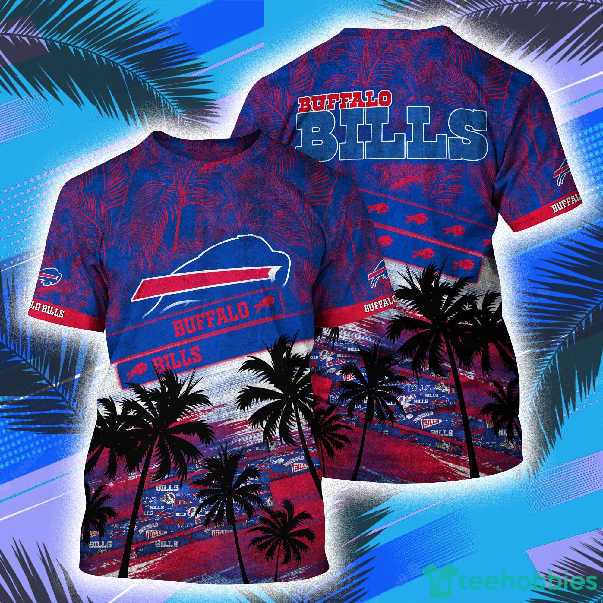 Buffalo Bills NFL And Tropical Pattern All Over Print 3D T-Shirt Product Photo 1