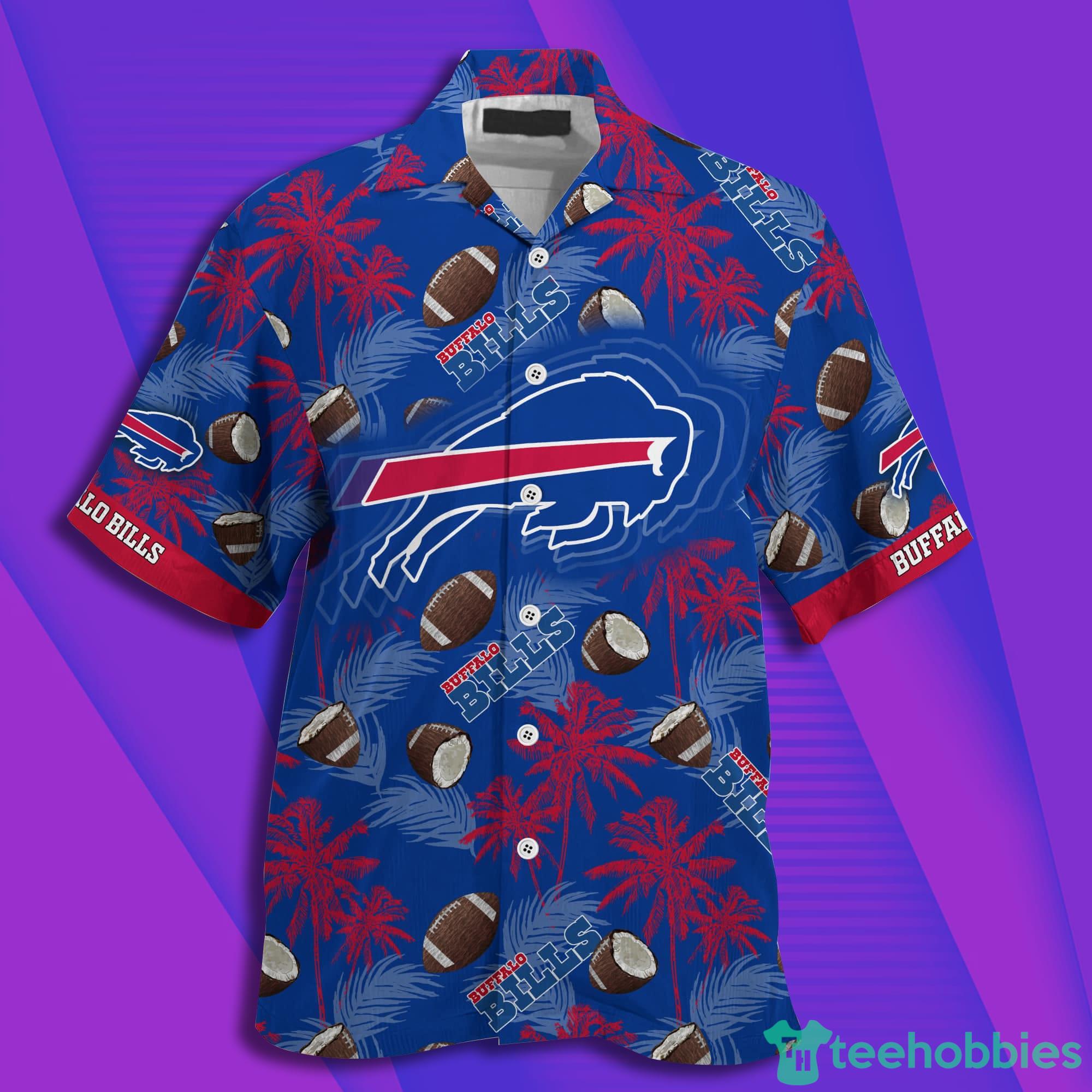 Buffalo Bills NFL Palm Trees Pattern Combo Hawaiian Shirt And